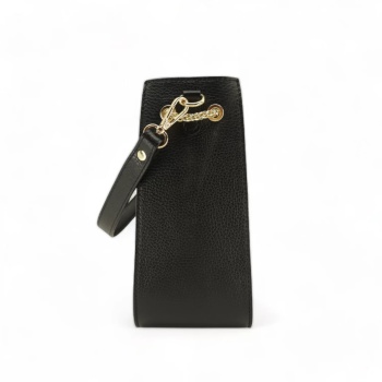 Geanta de mana din piele naturala Delicato Chic Neagra - Img 2