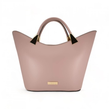 Geanta de mana din piele naturala Dolce Eleganza Roz