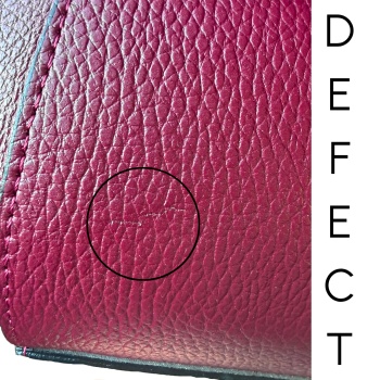 Geanta de mana din piele naturala Fiaba Moderna Dark Cherry - OUTLET DEFECT - Img 2