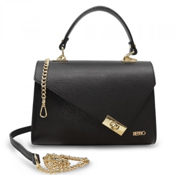 Geanta de mana din piele naturala Segno Chic Neagra