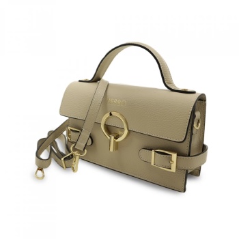 Geanta de mana din piele naturala Splendore Chic Crem - Img 3