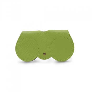 Toc pentru ochelari din piele naturala Eco Sottile Verde Deschis