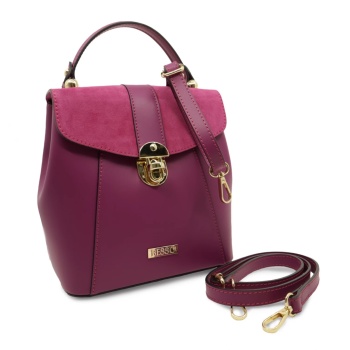 Rucsac din piele naturala Stile in Citta Fucsia
