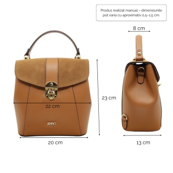 Rucsac din piele naturala Stile in Citta Maro - Img 2
