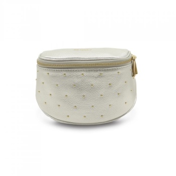 Borseta crossbody din piele naturala Sogno Festivo Argintie - Img 6