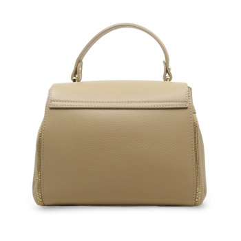 Geanta de mana din piele naturala Giornata Chic Beige - Img 5