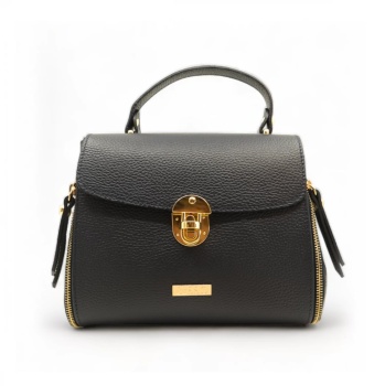 Geanta de mana din piele naturala Giornata Chic Neagra - DEFECT OUTLET