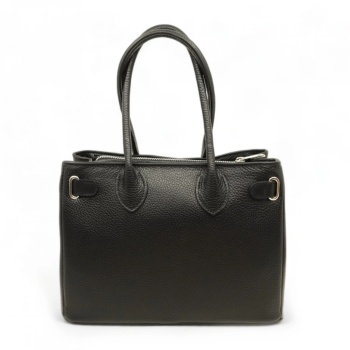 Geanta de mana din piele naturala Tradizione Elegante Neagra - Img 2