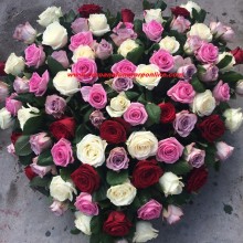 Coroane Funerare Bucuresti Inima Trandafiri Asortati