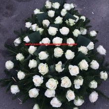 Coroana Funerara Trandafiri Albi