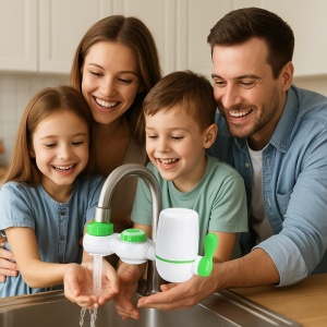 Dispozitiv de purificare a apei pentru robinet cu filtru Nano – sistem de filtrare in 7 trepte, rezerve incluse, montaj rapid fara scule, apa potabila curata si sanatoasa, ideal pentru bucatarie si baie - Img 6