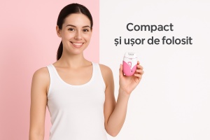 Epilator electric reincarcabil USB pentru femei, 2 viteze, autonomie 40 minute, sistem de masaj si discuri eficiente, indeparteaza firele scurte de par pentru o piele fina, cu accesorii incluse, roz/alb - Img 5