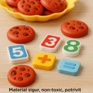 Joc magnetic educativ „Aritmetica distractiva” – invatare prin joaca a numerelor 1–10, operatii simple si asociere cu imagini colorate, dezvoltarea logicii, concentrarii si coordonarii copiilor 3+ ani, multicolor - Img 2