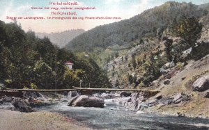 Baile Herculane / Herkulesfurdo. Czeznai hid magy, romaniai orszaghatarnal (necirculata)