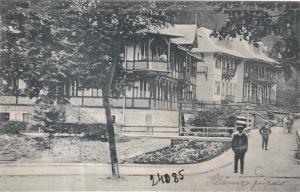 Baile Slanic-Moldova. Administratia Bailor si Hotelul Central (1926, necirculata)