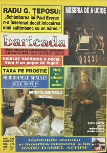 Baricada. Prima publicatie independenta din Romania, nr. 5, 1 februarie 1994