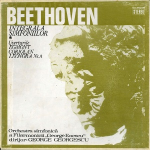 Beethoven– Integrala Simfoniilor, Uverturile Egmont, Coriolan, Leonora nr. 3. Orchestra simfonica a Filarmonicii George Enescu, dirijor George Georgescu (boxset, 8 viniluri)