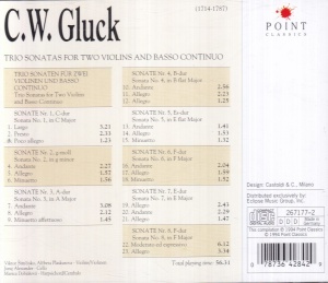 C.W. Gluck - Trio Sonatas for Two Violins and Basso Continuo - Img 2
