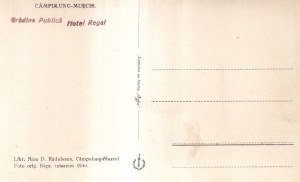 Campulung Muscel. Gradina Publica. Hotel Regal (necirculata) - Img 2