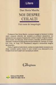 Dan Horia Mazilu - Noi despre ceilalti. Fals tratat de imagologie - Img 2