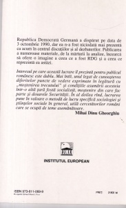 Delphine Serre - O politie politica in dezbatere: Fenomenul STASI (1989 - 1995) - Img 2