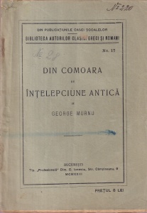 George Murnu - Din comoara de intelepciune antica (1923)