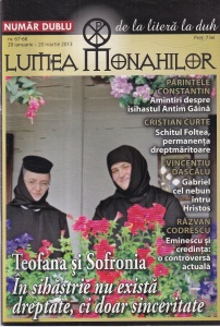 Lumea Monahilor, nr. 67-68, 20 ianuarie-20 martie 2013