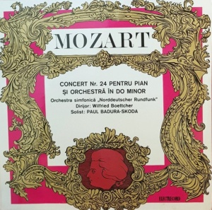 Mozart - Concert numarul 24 pentru pian si orchestra in Do Minor. Beethoven - Fur Elise, Ecossaise. Orchestra simfonica „Norddeutscher Rundfunk, dirijor Wilfried Boettcher, solist: Paul Badura-Skoda