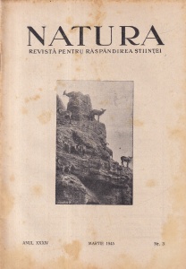 Natura. Revista pentru raspandirea stiintei, anul XXXIV, nr. 3, martie 1945