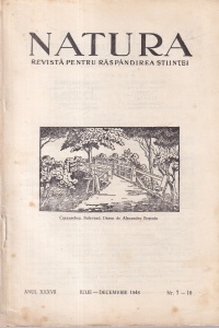 Natura. Revista pentru raspandirea stiintei, anul XXXVII, nr. 7-10, iulie-decembrie 1948