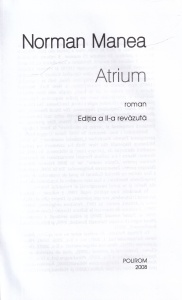 Norman Manea - Atrium - Img 2