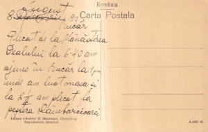 Piatra Craiului. Vedere Generala. Rucar (scrisa 1910) - Img 2