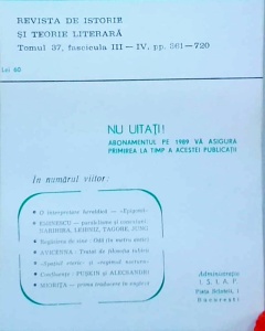 Revista de istorie si teorie literara. Iulie - Decembrie 1988 - Img 2