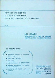 Revista de istorie si teorie literara. Octombrie - Decembrie 1983 - Img 2