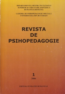 Revista de psihopedagogie, nr. 1, 2006