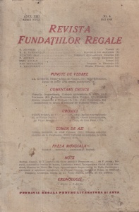 Revista Fundatiilor Regale, anul XIII, nr. 4, mai 1946