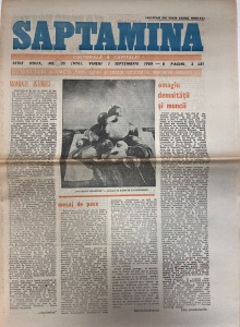 Saptamana, nr. 35, 1 septembrie 1989