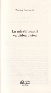 Theodor Constantin - La miezul noptii va cadea o stea - Img 2
