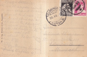 Vederi din Sinaia Castelul Peles. (circulata 1928) - Img 2