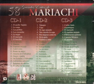 58 Grandes Exitos de Mariachi (3 CD) - Img 2