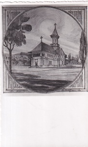 Biserica din Seini. Vedere perspectiva (necirculata)
