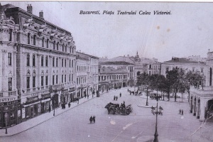 Bucuresti. Piata Teatrului Calea Victoriei (circa 1910, scrisa)