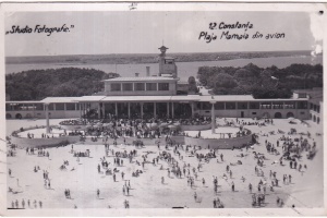 Constanta. Plaja Mamaia din avion (circulata 1937)