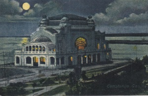 Constanta. Vedere generala a Cazinoului si parcul (circulata 1927)
