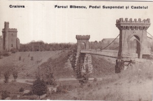 Craiova. Parcul Bibescu, Podul Suspendat si Castelul (necirculata)