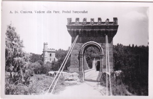 Craiova. Vedere din Parc, Podul Suspendat (necirculata)