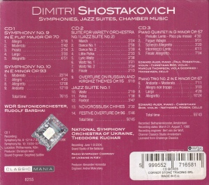 Dimitri Shostakovich - Shostakovich Collection. Symphonies, Jazz Suites, Chamber Music (3 CD, sigilata) - Img 2