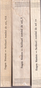 Eugen Simion - Scriitori romani de azi, volumele 1,2,3