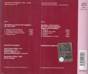 Franz Schubert - Quartetto Per Archi Op. 161. Death And The Maiden. Quartettsatz - Img 2