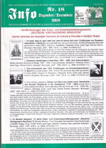 INFO. Revista editată de Asociația Germană de Cultură și Educație a Adulților Reșița, nr. 18, decembrie 2018
